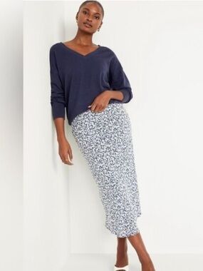 Old Navy ditsy Floral Midi Skirt - Women's Printed Pencil Skirt XL TALL
